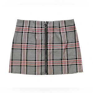 NWT Forever 21 Plus Size Y2K Zip Front Mini Skirt